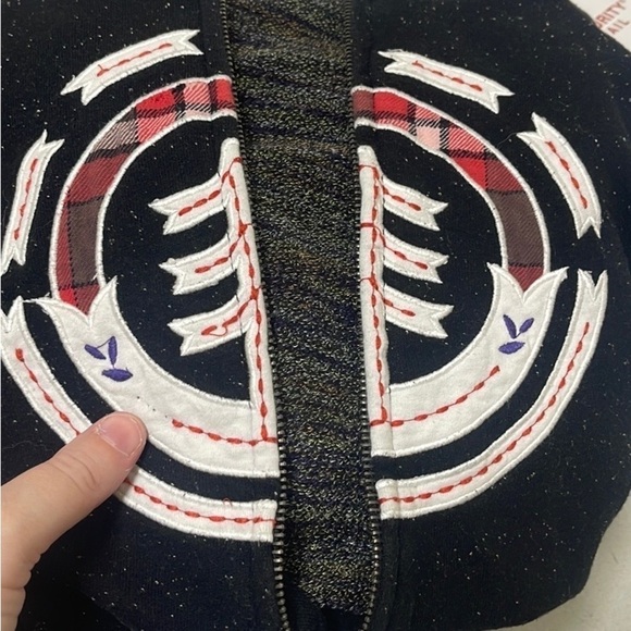 Element Vintage Y2K Zip Up Speckled Hoodie Size Large - Picture 3 of 6